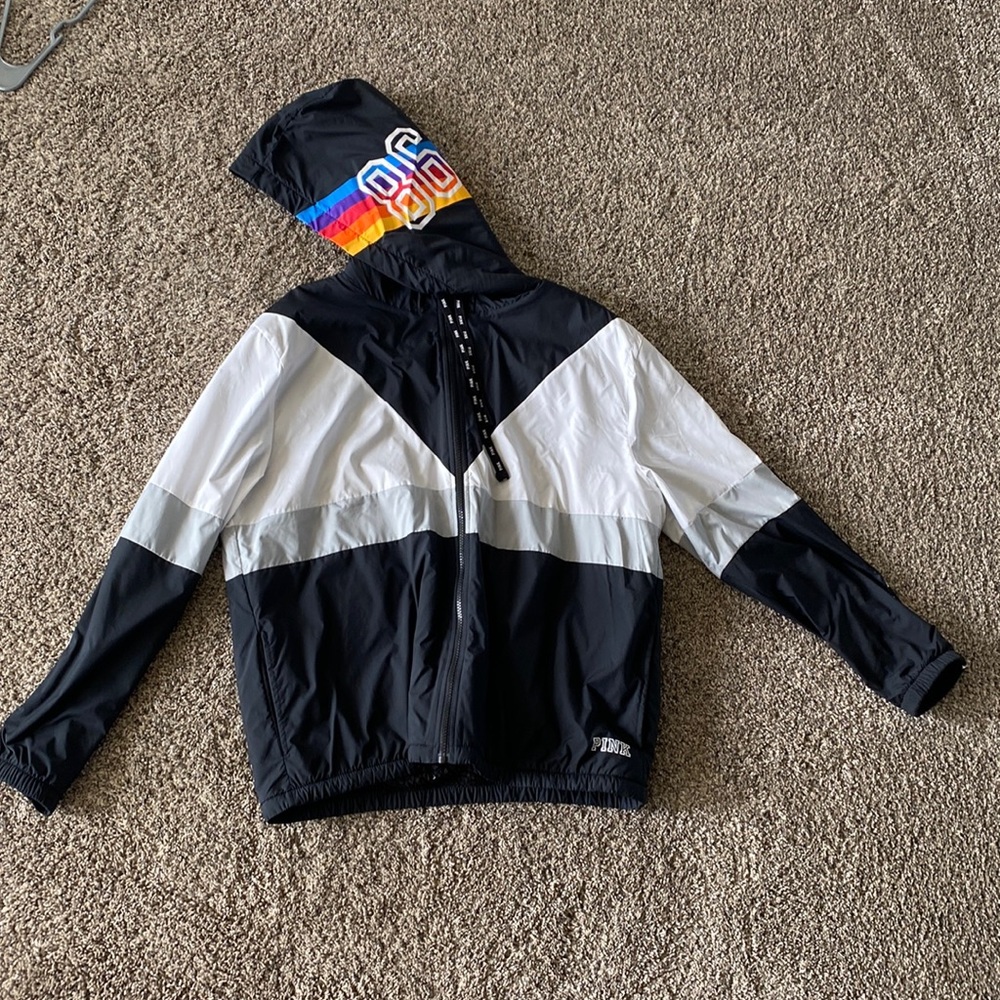 PINK sherpa lined windbreaker